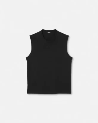 Camiseta sin mangas con logotipo bordado