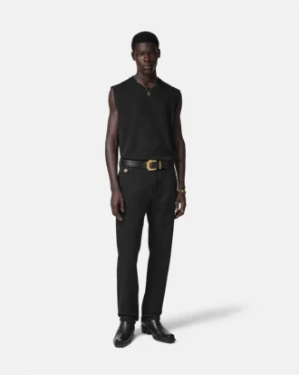 Camiseta sin mangas con logotipo bordado