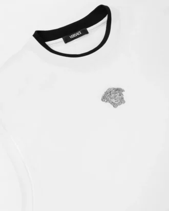 Camiseta sin mangas con Medusa bordada