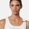 Camiseta sin mangas con ribete y prendedor de seguridad Camiseta sin mangas con ribete y prendedor de seguridad
