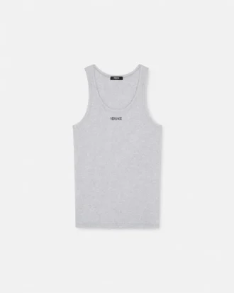 Camiseta sin mangas de algodón acanalado