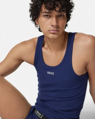 Camiseta sin mangas de algodón acanalado