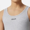 Camiseta sin mangas de algodón acanalado Camiseta sin mangas de algodón acanalado