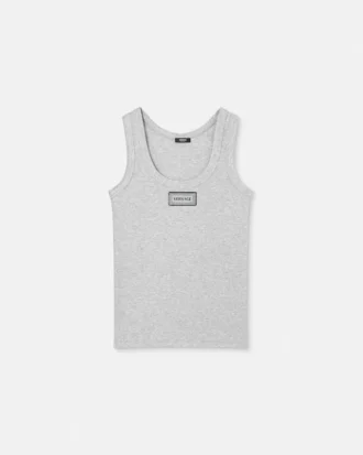 Camiseta sin mangas de algodón elástico acanalado Camiseta sin mangas de algodón elástico acanalado