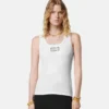 Camiseta sin mangas de algodón elástico acanalado