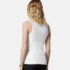 Camiseta sin mangas de algodón elástico acanalado