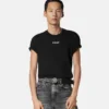 Camiseta slim fit de jersey de algodón bordada Camiseta slim fit de jersey de algodón bordada