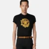 Camiseta slim fit de jersey de algodón bordada Camiseta slim fit de jersey de algodón bordada