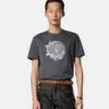 Camiseta slim fit de jersey de algodón bordada Camiseta slim fit de jersey de algodón bordada