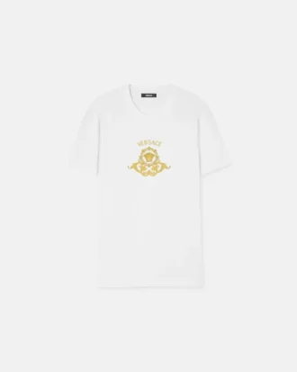 Camiseta slim fit estampada de jersey de algodón
