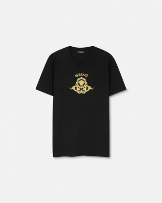 Camiseta slim fit estampada de jersey de algodón