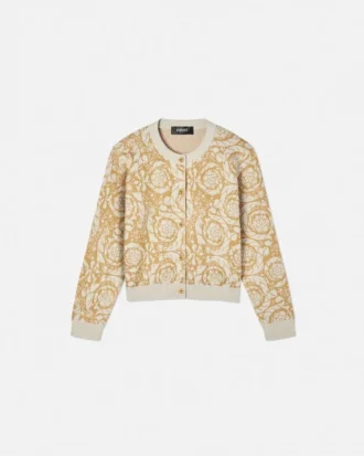 Cardigan infantil con jacquard Barocco Allover