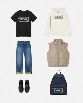 Chaleco acolchado con logotipo de Versace para niño