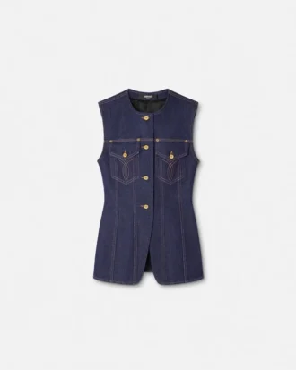 Chaleco ajustado de denim