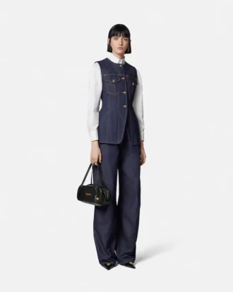 Chaleco ajustado de denim