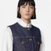 Chaleco ajustado de denim Chaleco ajustado de denim