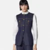 Chaleco ajustado de denim Chaleco ajustado de denim