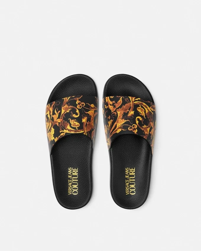 Chanclas Shelly con estampado Barocco Porcelain Chanclas Shelly con estampado Barocco Porcelain