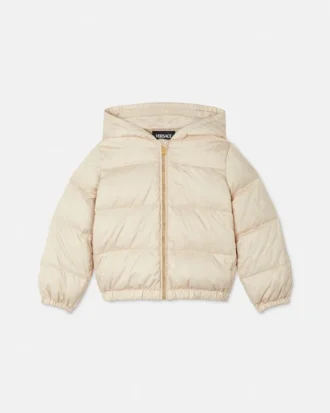 Chaqueta acolchada de nylon jacquard para niño