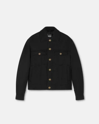 Chaqueta acolchada de satén de nylon arrugado