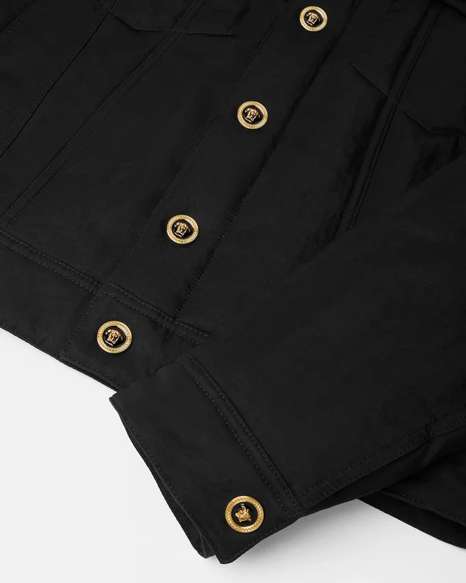 Chaqueta acolchada de satén de nylon arrugado Chaqueta acolchada de satén de nylon arrugado