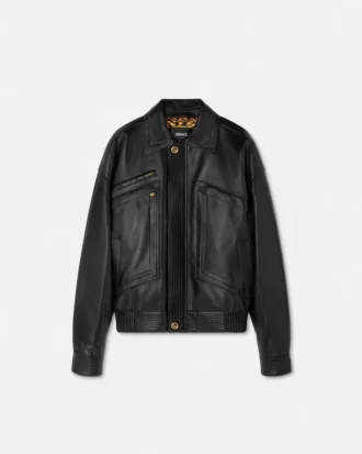 Chaqueta blusón de piel Plongé