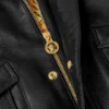 Chaqueta blusón de piel Plongé