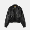 Chaqueta bomber con revestimiento brillante