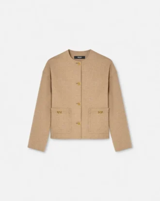 Chaqueta cabán de lana afieltrada