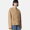 Chaqueta cabán de lana afieltrada Chaqueta cabán de lana afieltrada