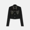 Chaqueta corta de lana con tachuelas Chaqueta corta de lana con tachuelas