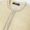 Chaqueta cárdigan de tweed con cristales