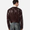 Chaqueta de charol con efecto cocodrilo Chaqueta de charol con efecto cocodrilo