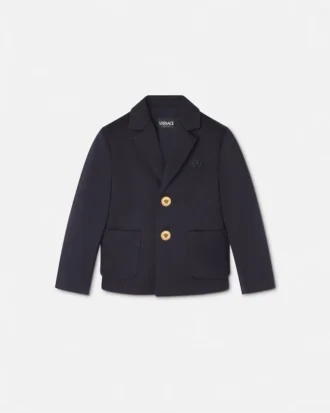 Chaqueta de gabardina de satén bordada para bebé