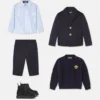 Pantalones cónicos de gabardina satinada para bebé Pantalones cónicos de gabardina satinada para bebé