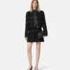 Chaqueta de tweed de algodón con cremallera Chaqueta de tweed de algodón con cremallera