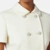 Chaqueta entallada de crepé de lana doble