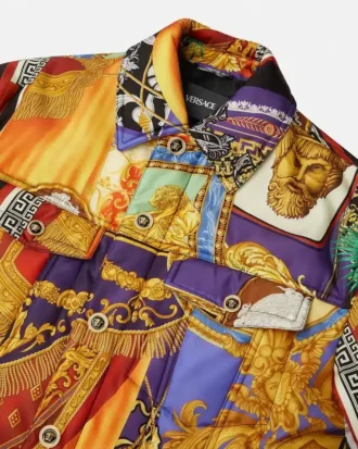 Chaqueta ligera acolchada estampada