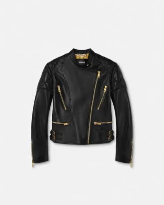 Chaqueta motera de piel