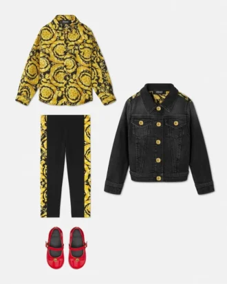 Camisa de sarga de seda estampada para niño