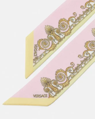 Cinta de sarga de seda estampada