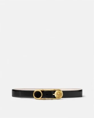 Cinturón de piel con broche de seguridad 3 cm