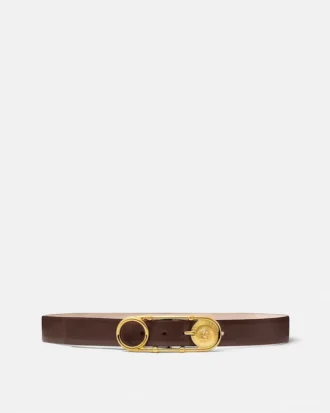 Cinturón de piel con broche de seguridad 3 cm