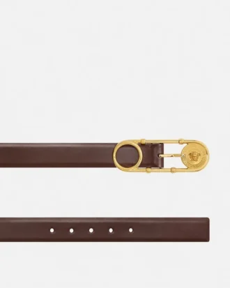 Cinturón de piel con broche de seguridad 3 cm