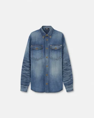 Confeccionada en Japón. Sobrecamisa de denim