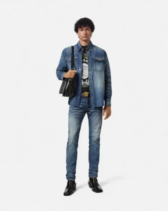 Confeccionada en Japón. Sobrecamisa de denim