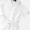Conjunto de camisa de popelín de algodón jacquard para bebé Conjunto de camisa de popelín de algodón jacquard para bebé