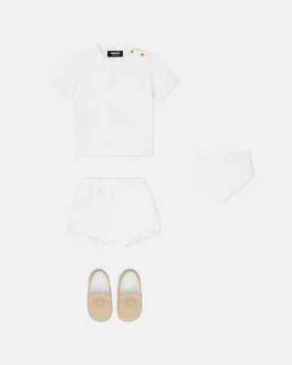 Conjunto de camiseta de jersey de algodón con adornos para bebé