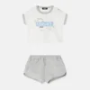 Conjunto de camiseta de jersey de algodón estampada para bebé Conjunto de camiseta de jersey de algodón estampada para bebé