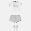 Conjunto de camiseta de jersey de algodón estampada para bebé Conjunto de camiseta de jersey de algodón estampada para bebé